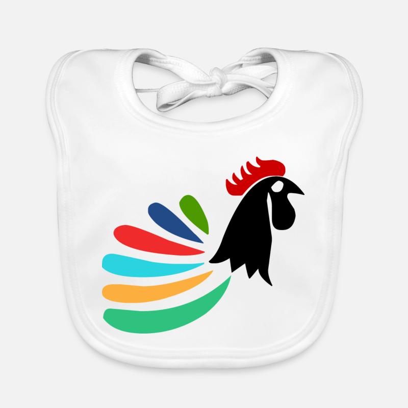 HAHN. PFERD. HENNE. HAHN. TIER. VOGEL. EINHORN. Baby Bio-Lätzchen