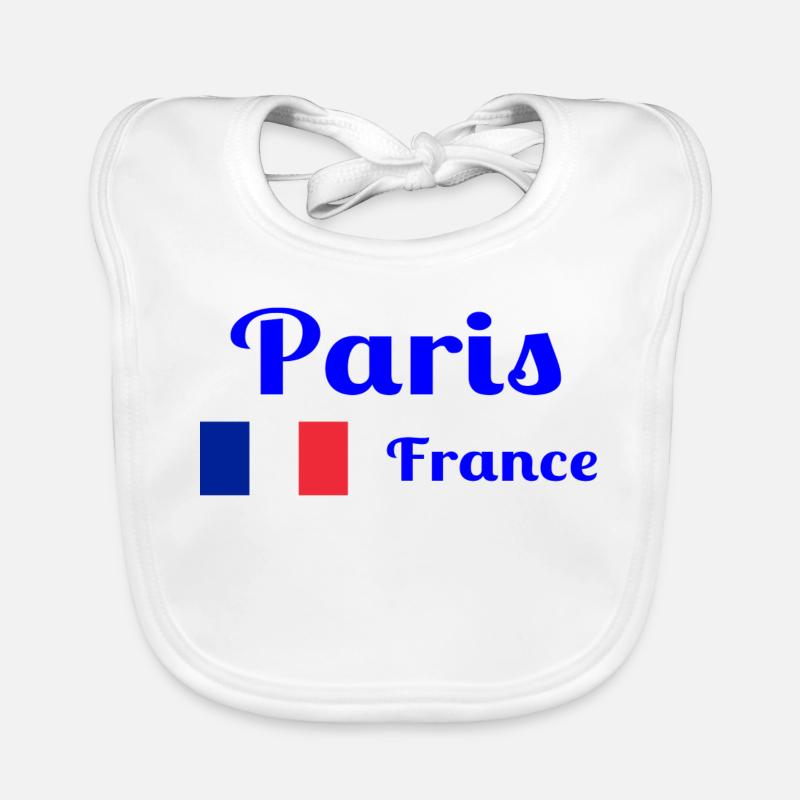 Paris Frankreich - Stilvolle Drucke Baby Bio-Lätzchen