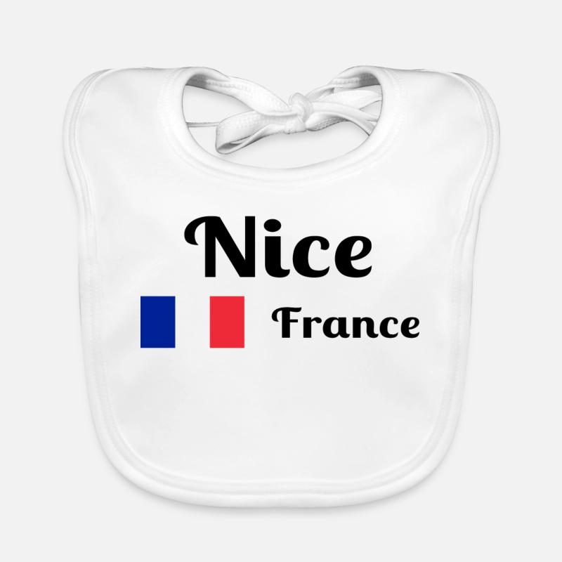 Nice France- Imprimés élégants Bavoir bio Bébé