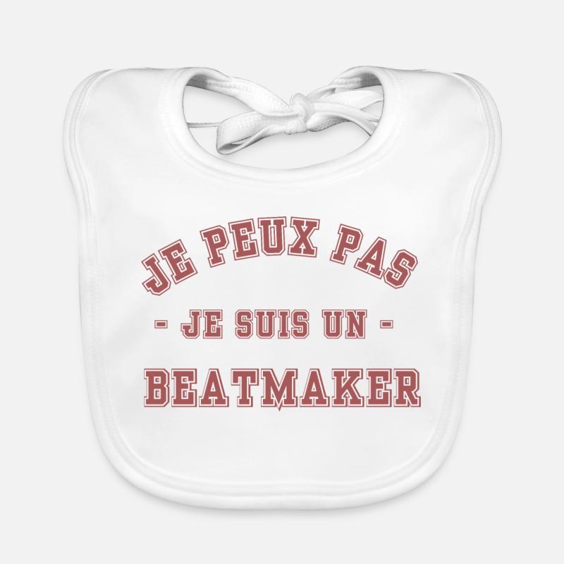 I can't I'm a beatmaker Organic Baby Bibs
