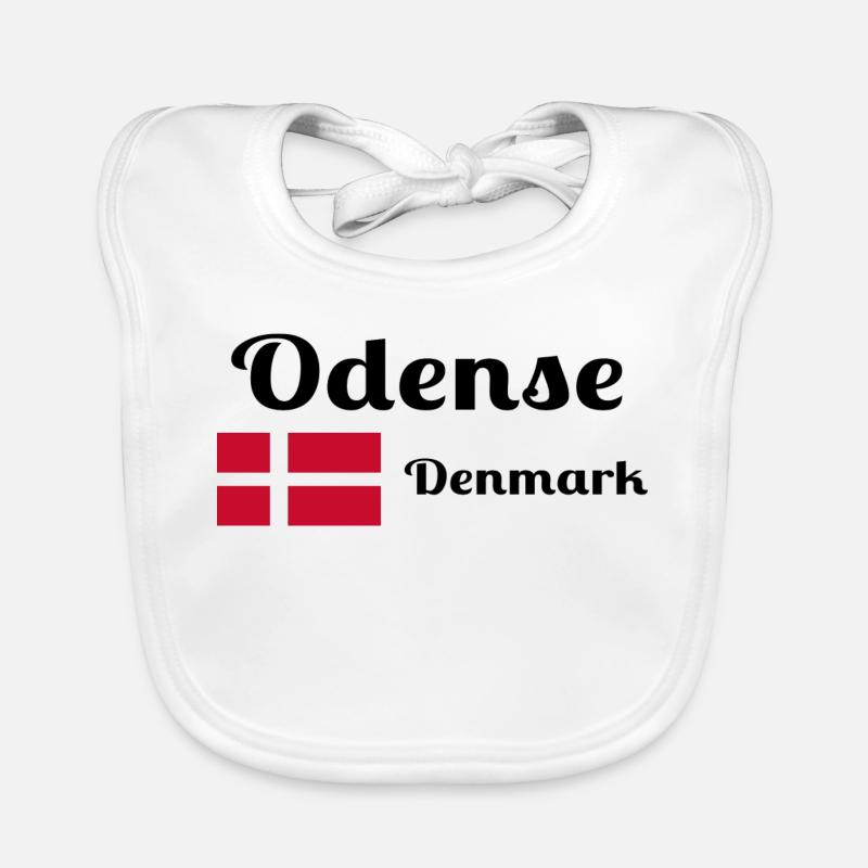 Odense, Danemark - Imprimés élégants Bavoir bio Bébé