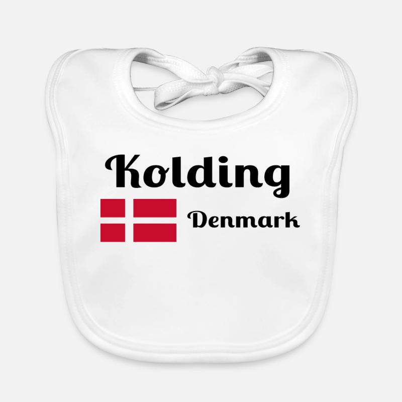 Kolding Danemark - Imprimés élégants Bavoir bio Bébé