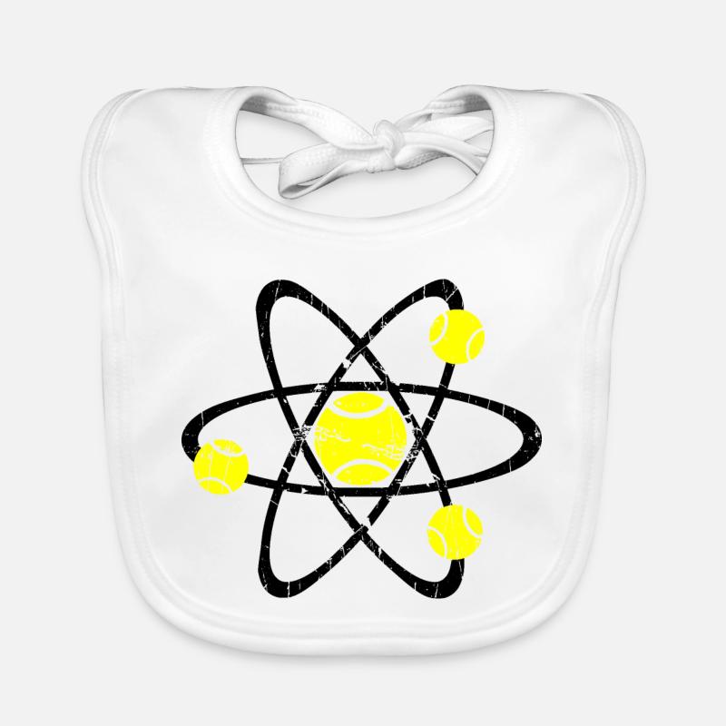 Tennis Physics Shirt Dark Organic Baby Bibs