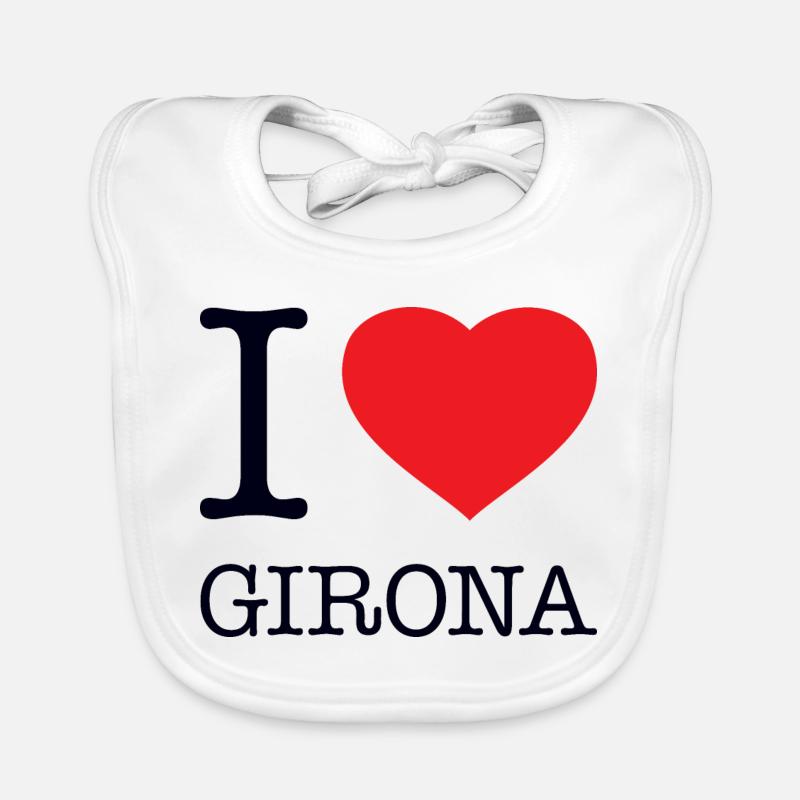 I LOVE GIRONA Baby Bio-Lätzchen