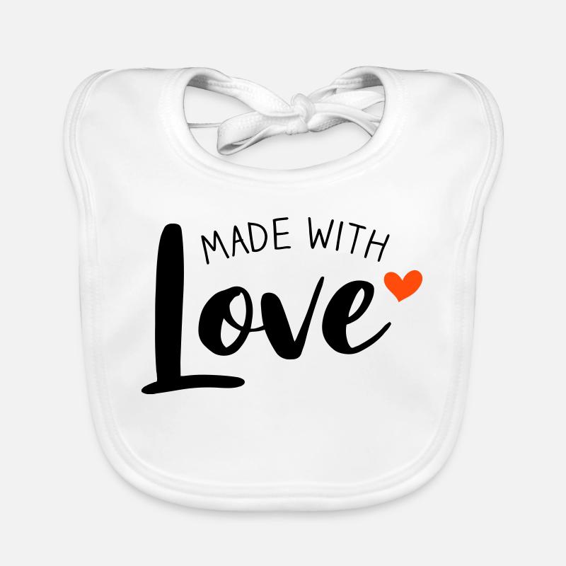 Made With Love two-tone Organic Baby Bibs