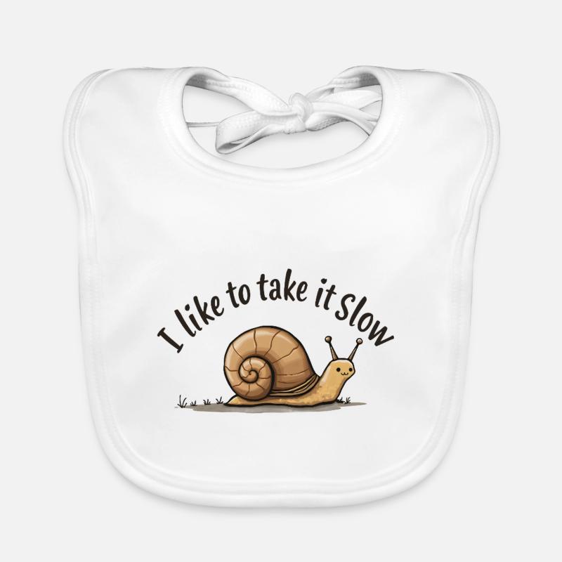 Slow Snail "Take It Slow" Organic Baby Bibs