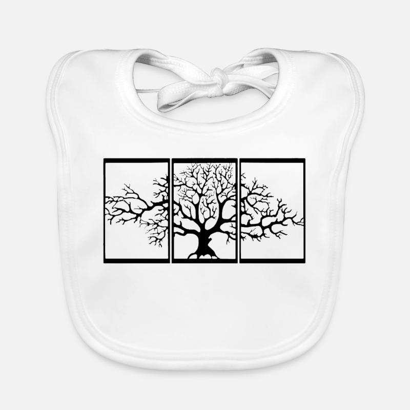 Nature View (Black) Organic Baby Bibs