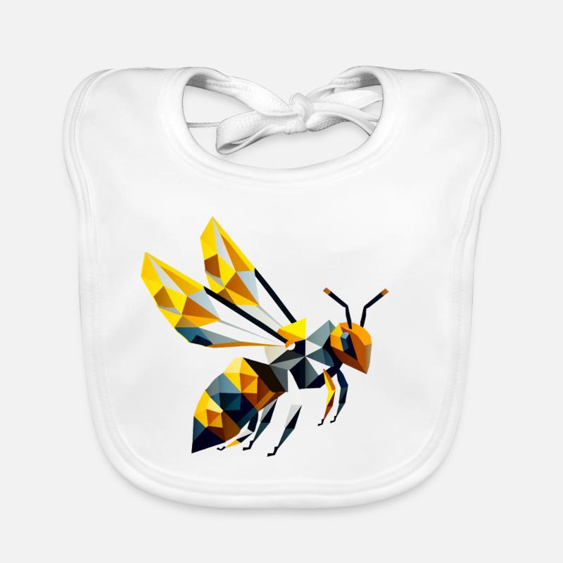 abeille géométrique, dans le style polygonal moderne Bavoir bio Bébé