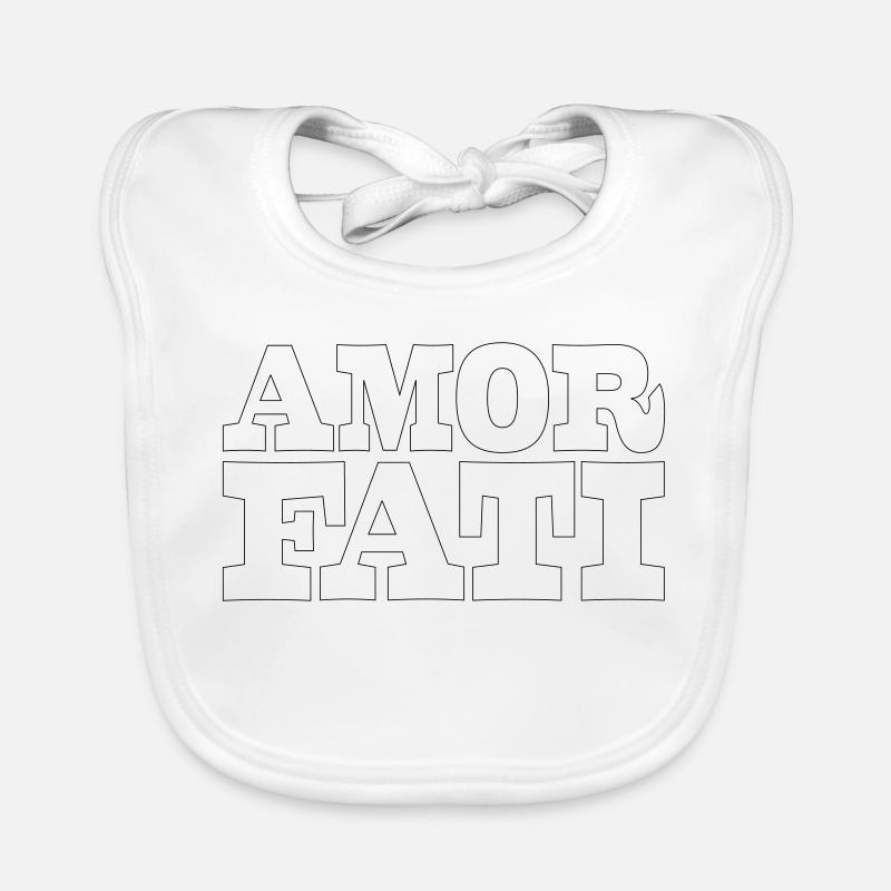 43 AMOR FATI - Bavoir bio Bébé - blanc