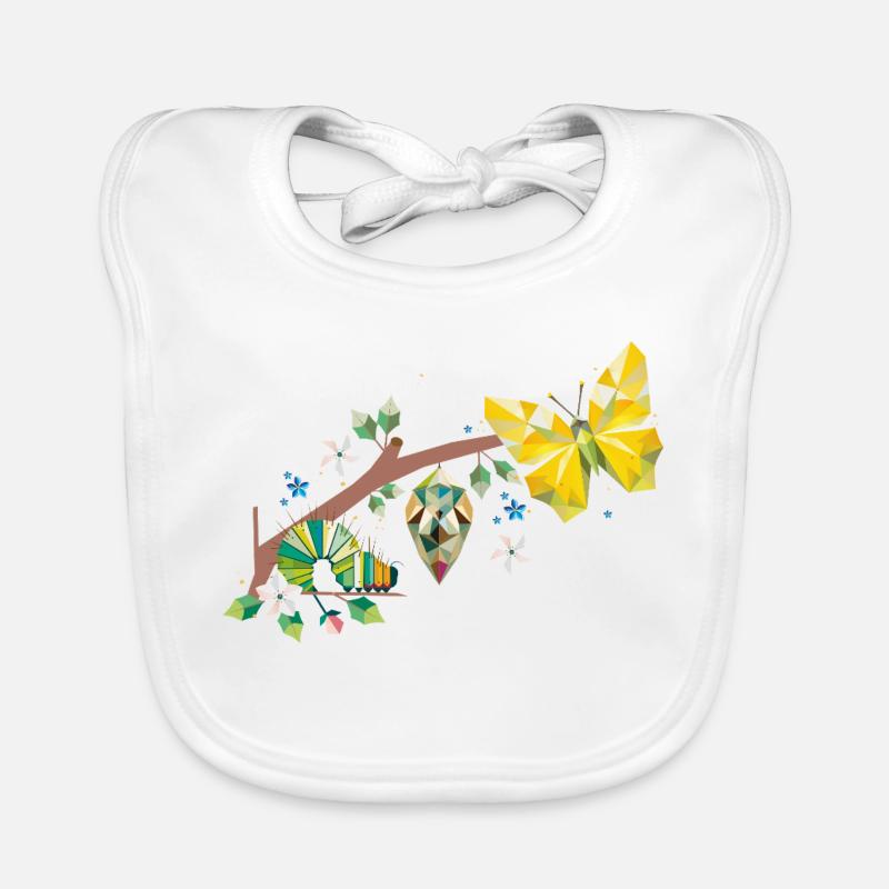 De la chenille au papillon - cycle de vie Bavoir bio Bébé