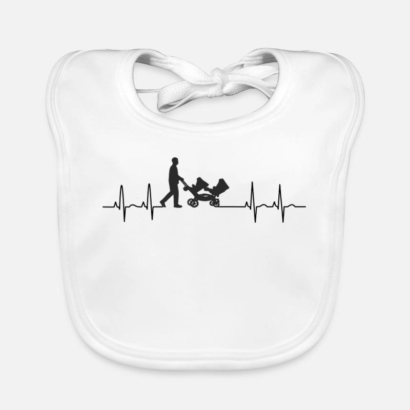 Cardiogramme Poussette Gemini Bavoir bio Bébé
