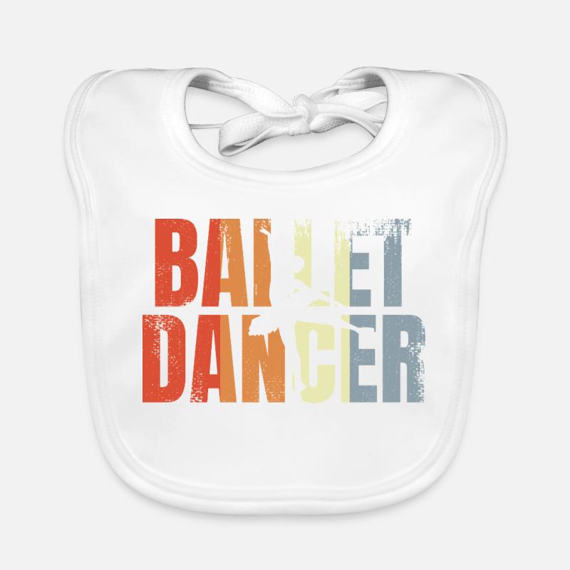 Vintage Ballet Dancer Organic Baby Bibs