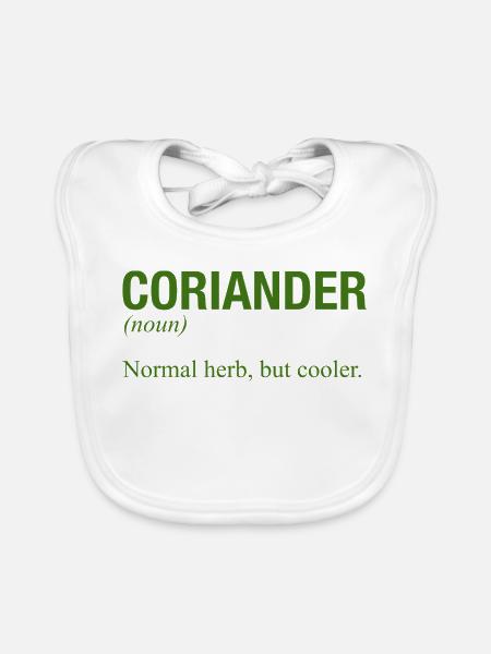 CORIANDER - Organic Baby Bibs - white - Front
