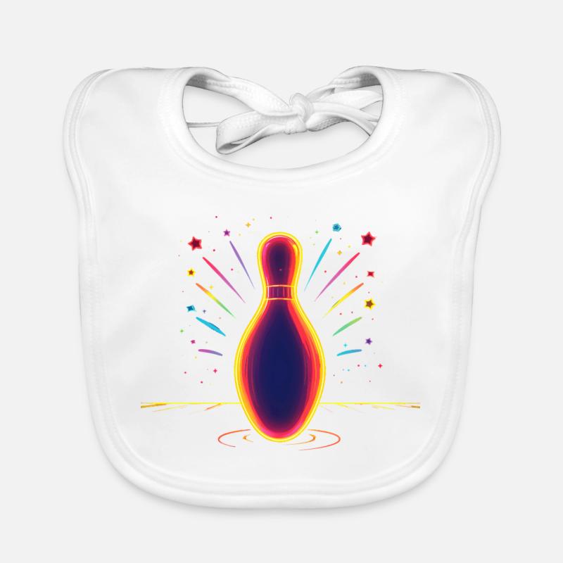 Bowling Synthwave Bavoir bio Bébé
