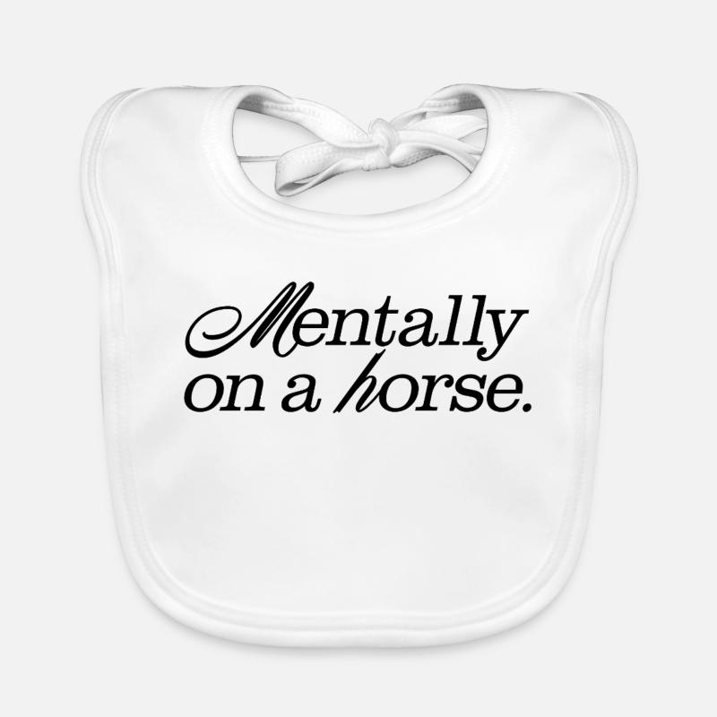 Mentally on a Horse Baby Bio-Lätzchen