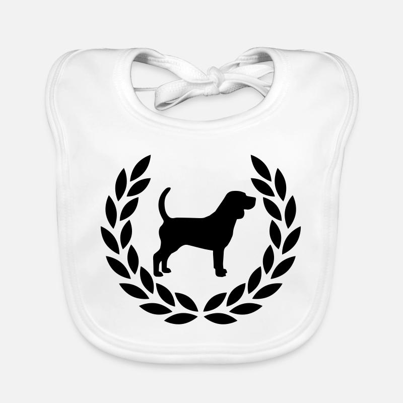 Beagle avec couronne de laurier Bavoir bio Bébé