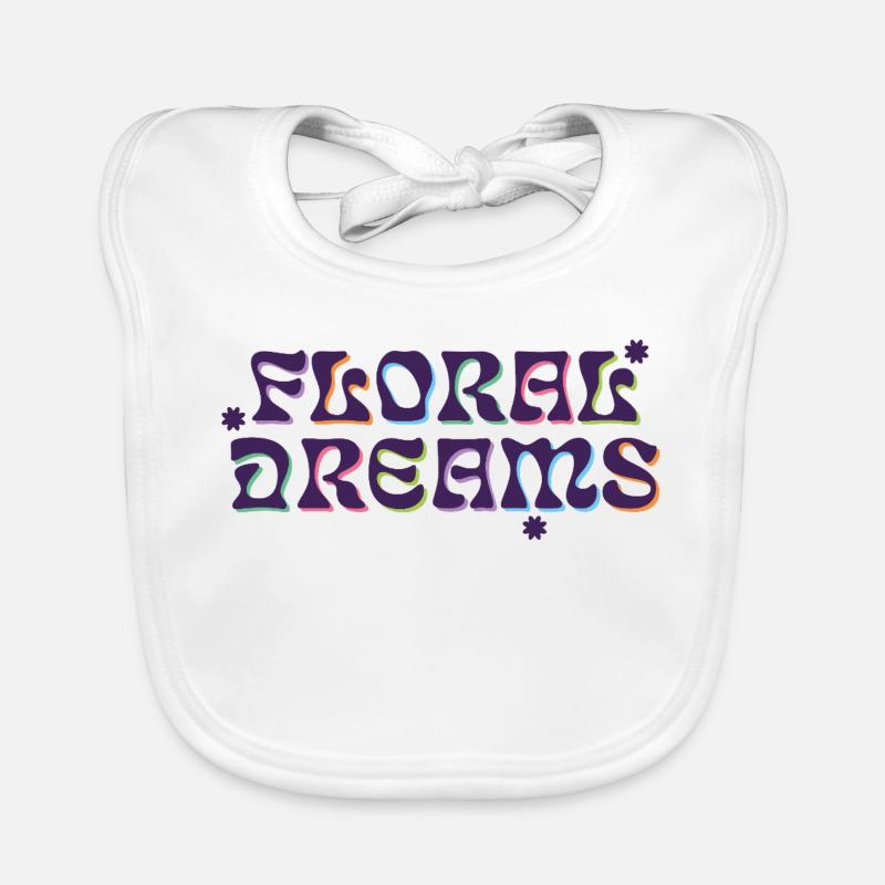 Floral Dreams Psychedelic Type Baby Bio-Lätzchen