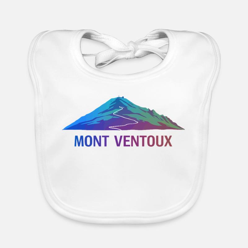 Mont Ventoux Form - Baby Bio-Lätzchen - Weiß