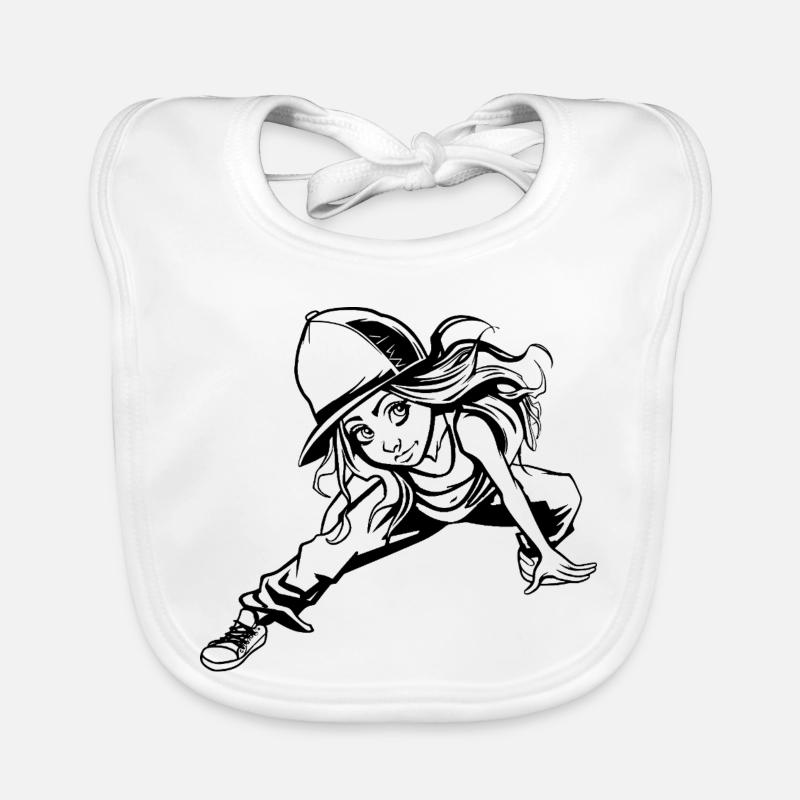 Breakdance Mädchen Baby Bio-Lätzchen