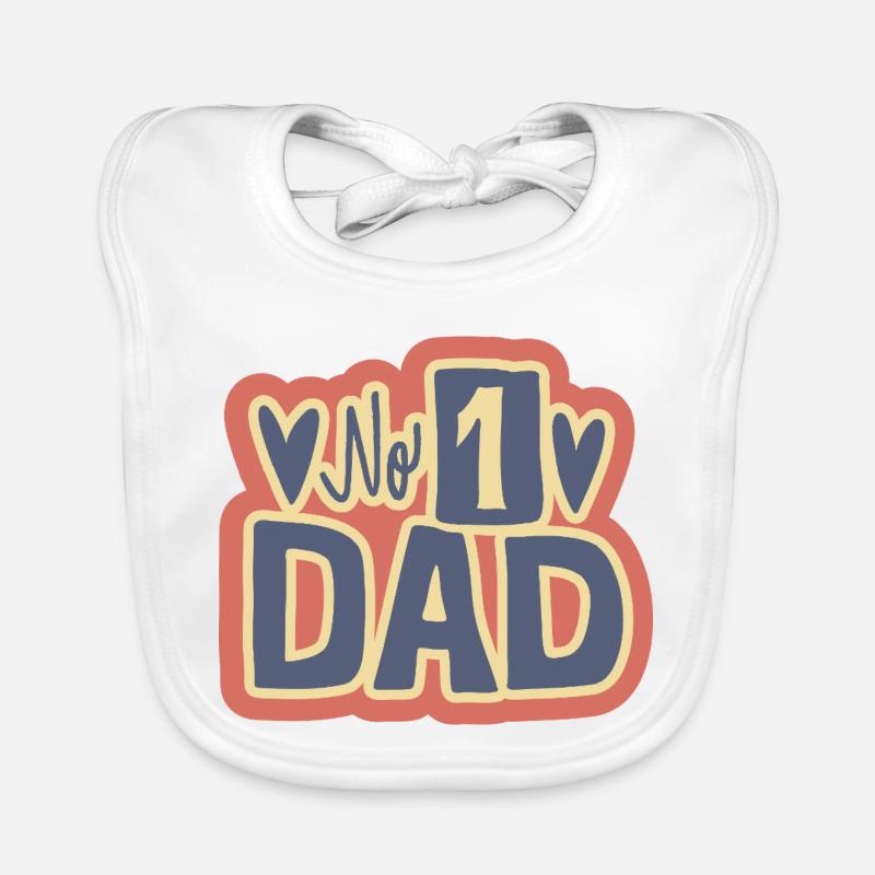 No 1 Dad Heart Design Bavoir bio Bébé