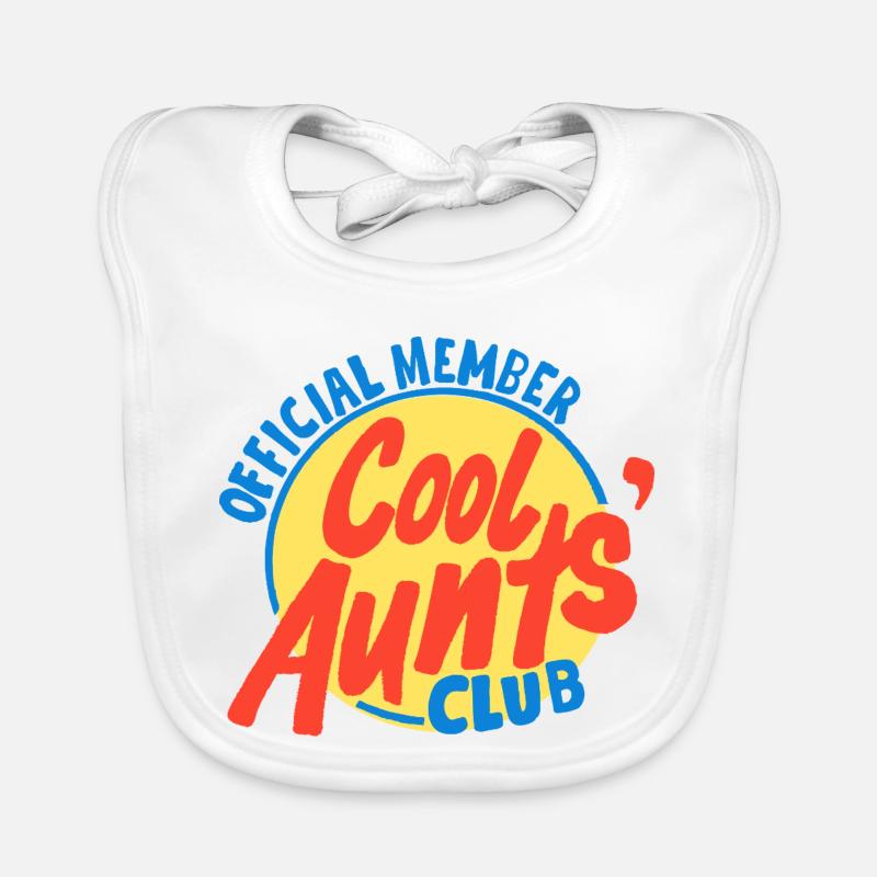 Emblème du Cool Aunts' Club - Bavoir bio Bébé - blanc
