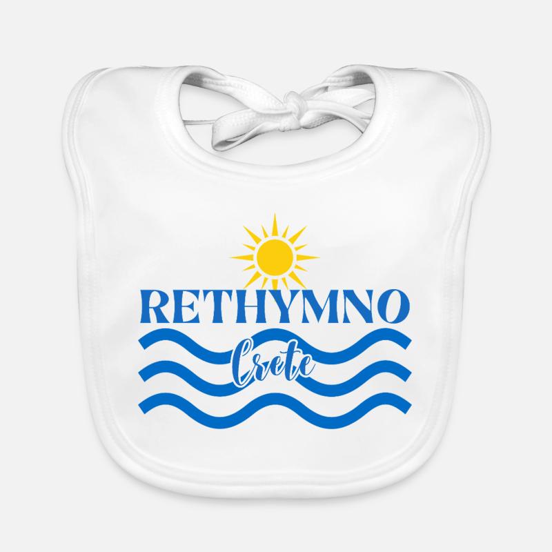 Rethymno Sunset Wave Design Baby Bio-Lätzchen