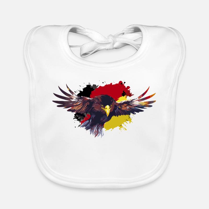 Aigle allemand avec drapeau drapeau noir rouge or Bavoir bio Bébé