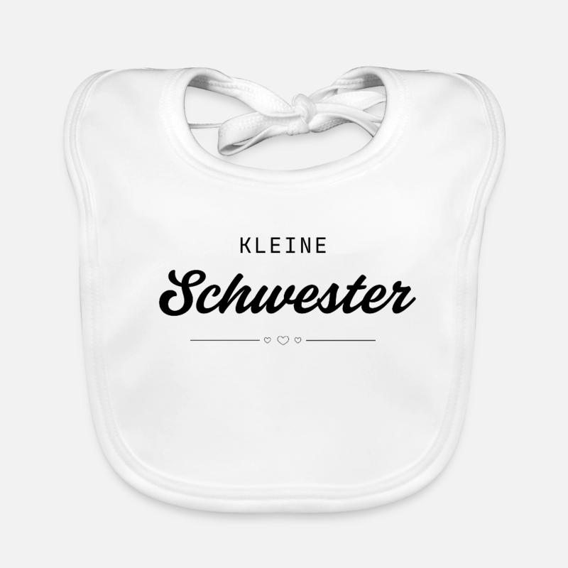 Minimalistisch Kleine Schwester, moderne Schrift Baby Bio-Lätzchen