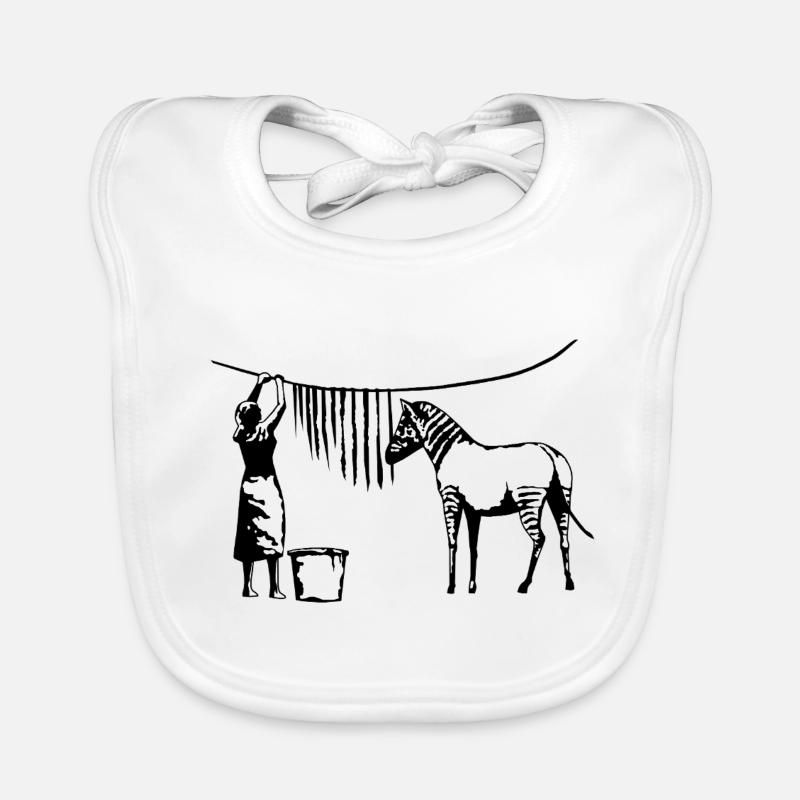 Funny Zebra Stripes Organic Baby Bibs