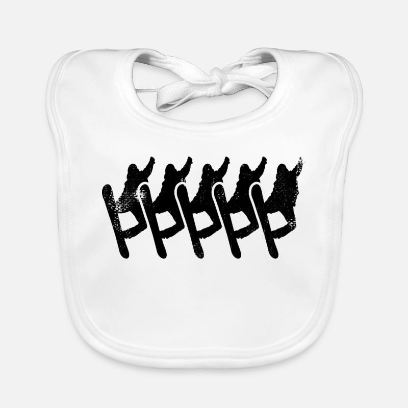 Snowboarders Organic Baby Bibs