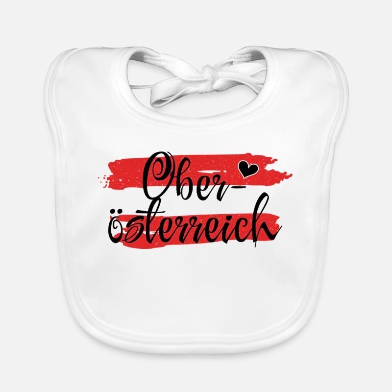Flag Austria Upper Austria Organic Baby Bibs