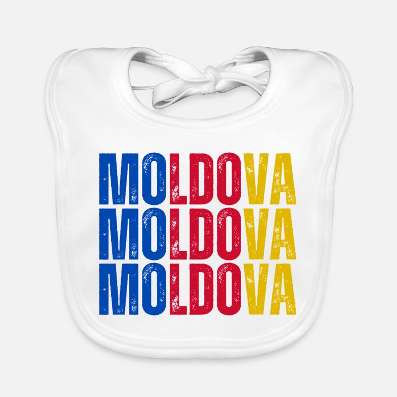 Moldovan flag, Moldovan pride Organic Baby Bibs