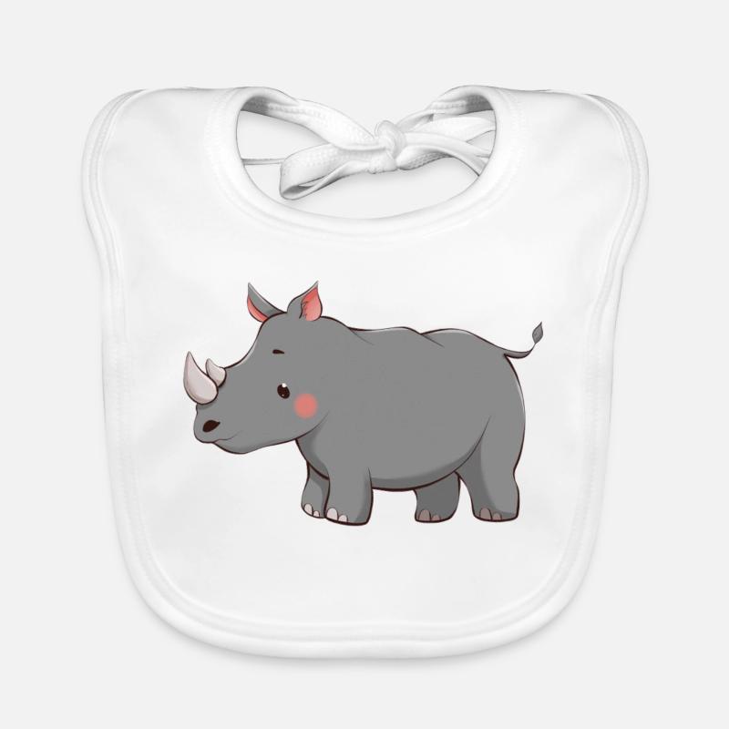 Rhinocéros Bavoir bio Bébé