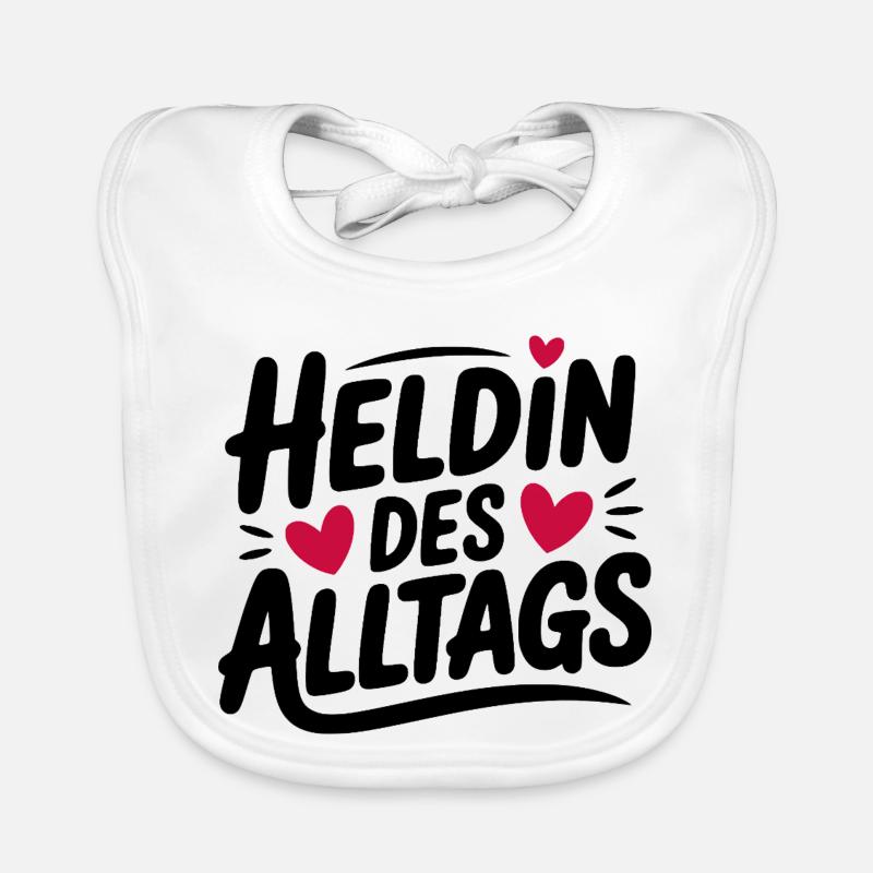 Heldin des Alltags Design Baby Bio-Lätzchen
