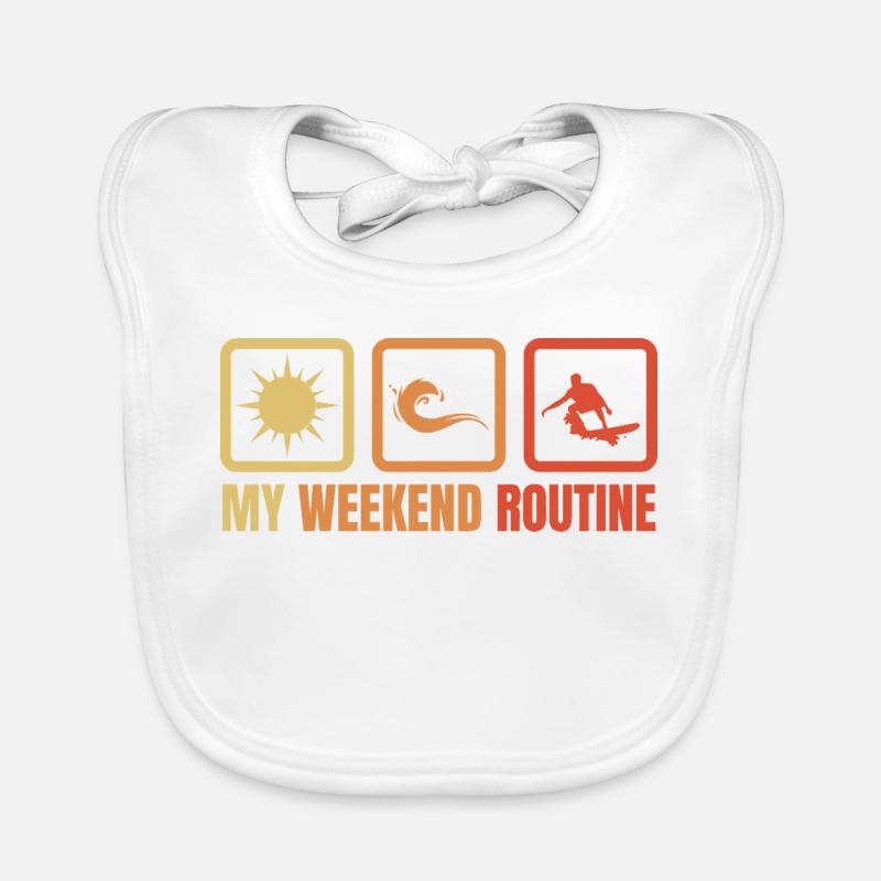 Routine du week-end de surf Bavoir bio Bébé