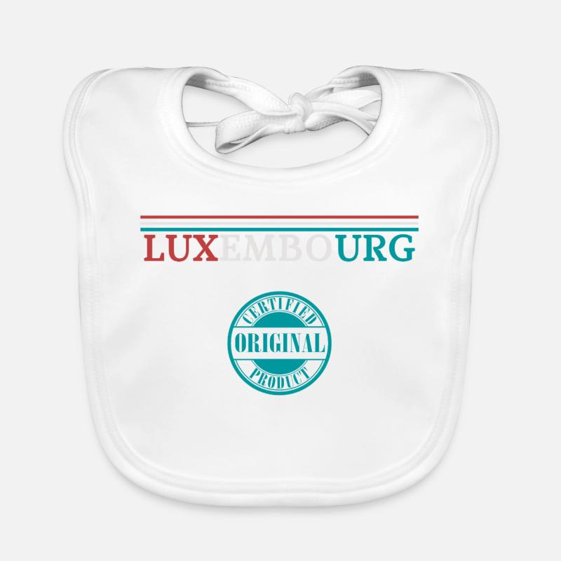 Drapeau du Luxembourg, fierté luxembourgeoise Bavoir bio Bébé