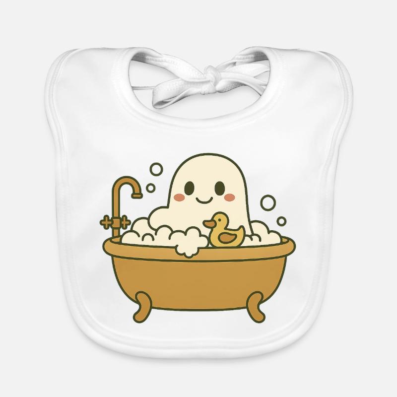 Ghost bubble bath Organic Baby Bibs