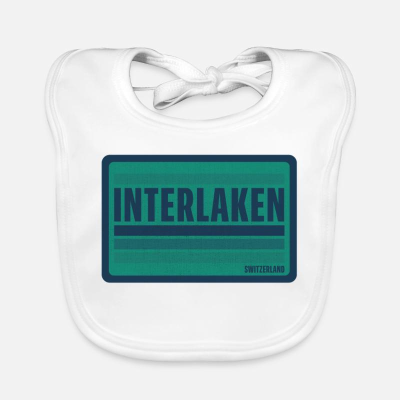 Badge rétro Interlaken Bavoir bio Bébé