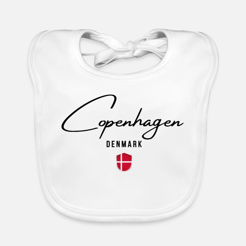 J’adore Copenhague, souvenir de Copenhague Bavoir bio Bébé