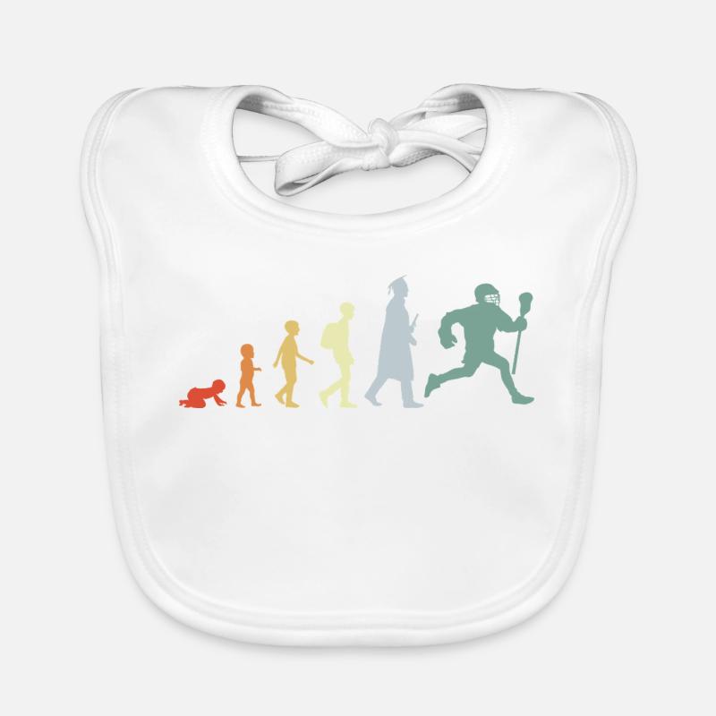 Evolution eines Lacrosse Spielers Baby Bio-Lätzchen