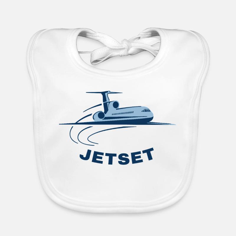 Mode d’humeur Jetset - Bavoir bio Bébé - blanc