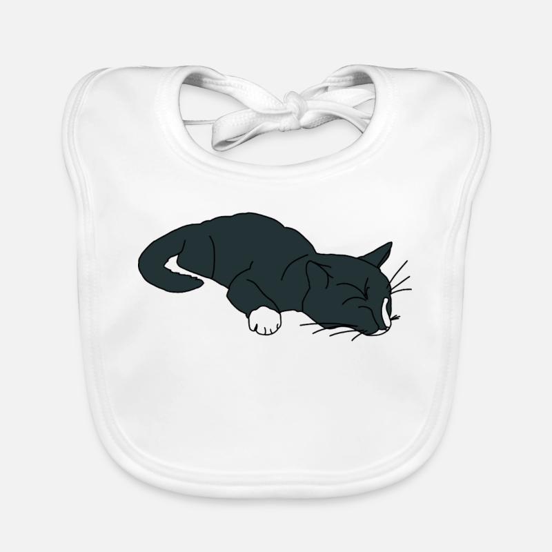Chat endormi Bavoir bio Bébé