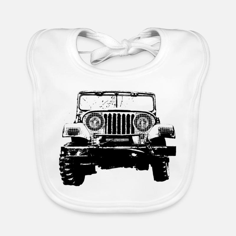 Jeep - Baby Bio-Lätzchen - Weiß