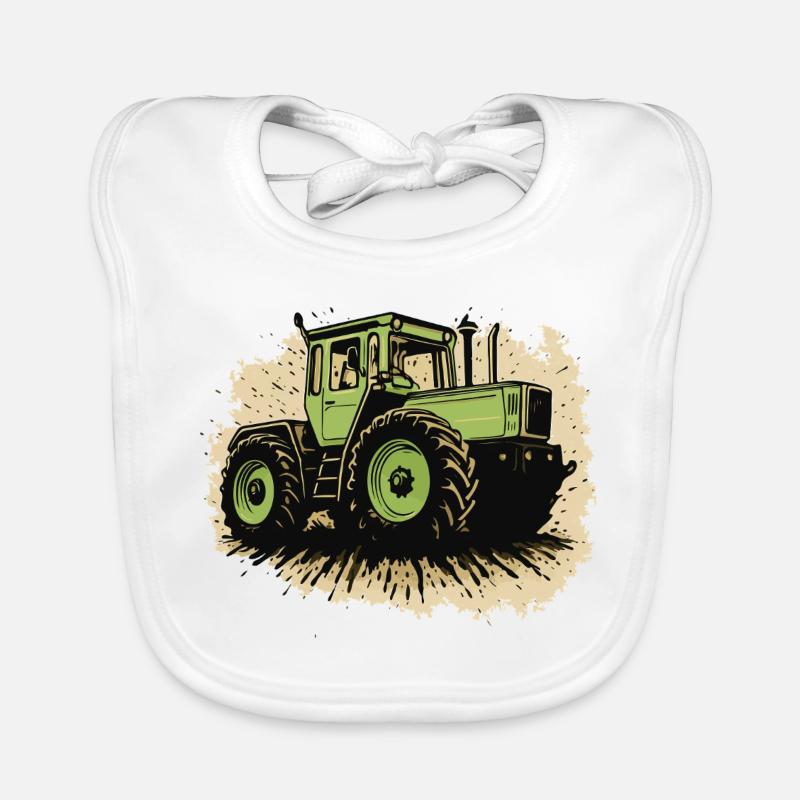 Tracteur Bavoir bio Bébé
