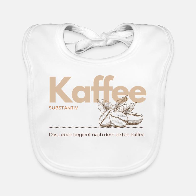 Café – La vie commence après le premier café Bavoir bio Bébé