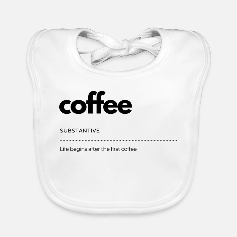 Café – La vie commence après Bavoir bio Bébé