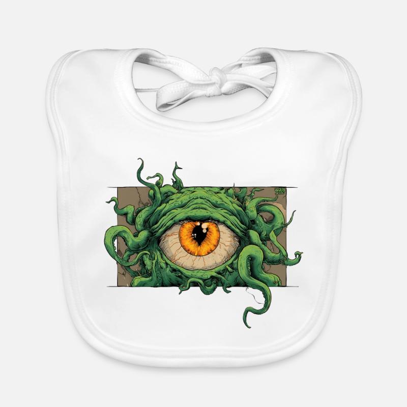 Eyeball monster Organic Baby Bibs