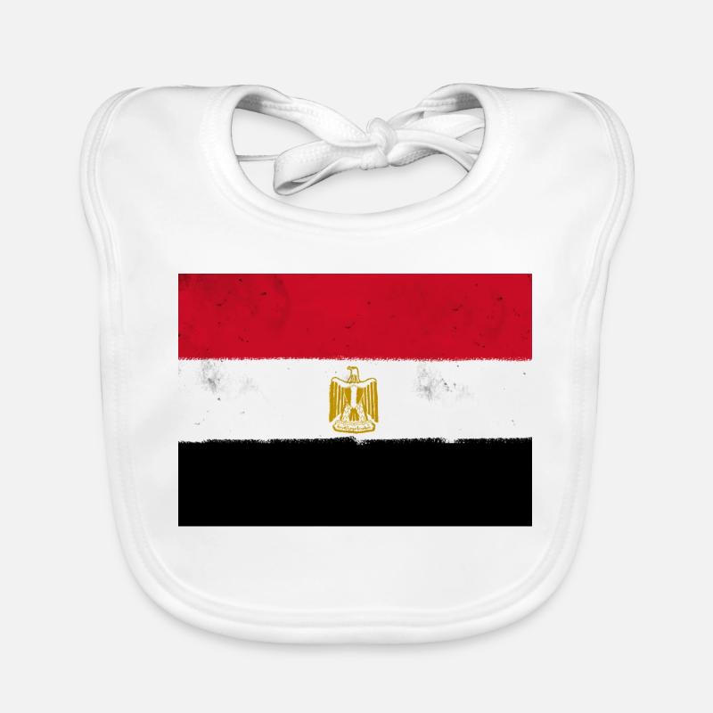 Drapeau de l’Égypte – Terre des Pharaons Bavoir bio Bébé