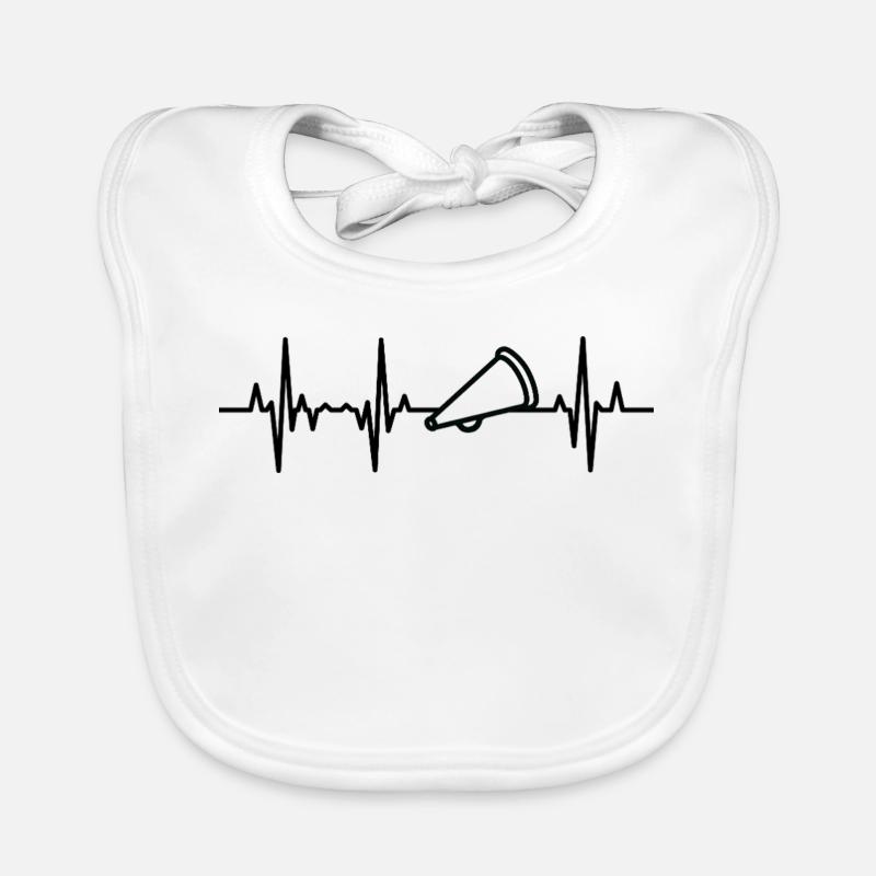 Megaphone Cardiogram Organic Baby Bibs