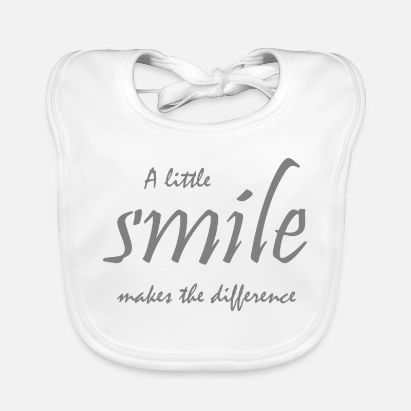 A little smile makes all the difference Organic Baby Bibs